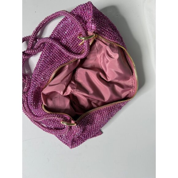 Rhinestone Purse Sparkly Evening bag Pink Clutch Purses for Women Evening - Picture 4 of 5